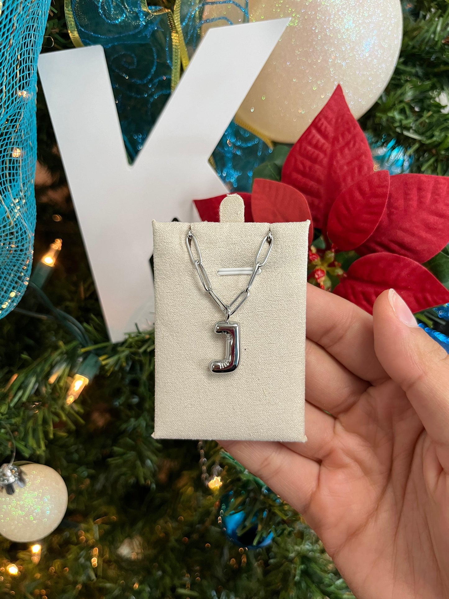 Silver Initial Necklace