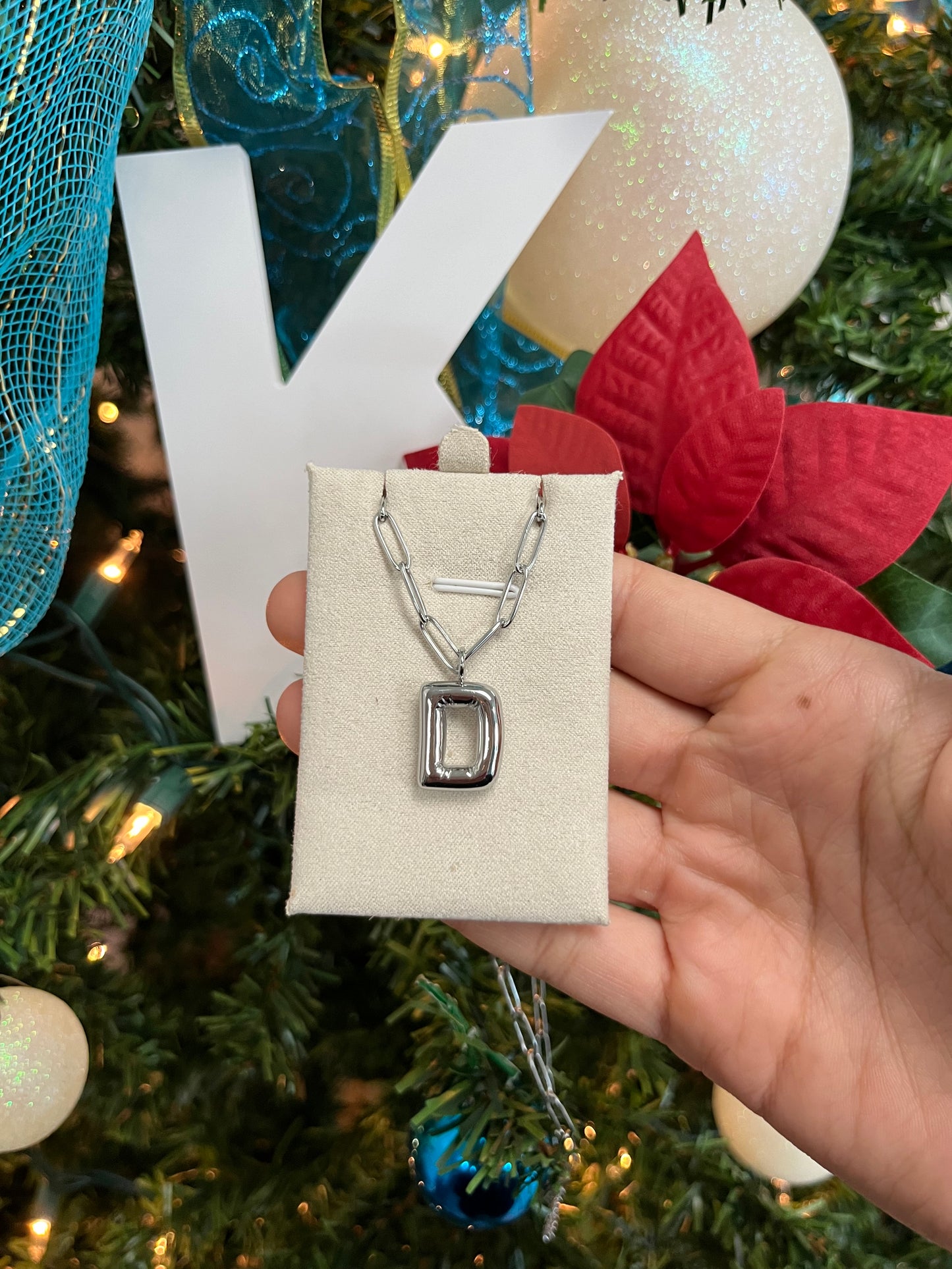 Silver Initial Necklace