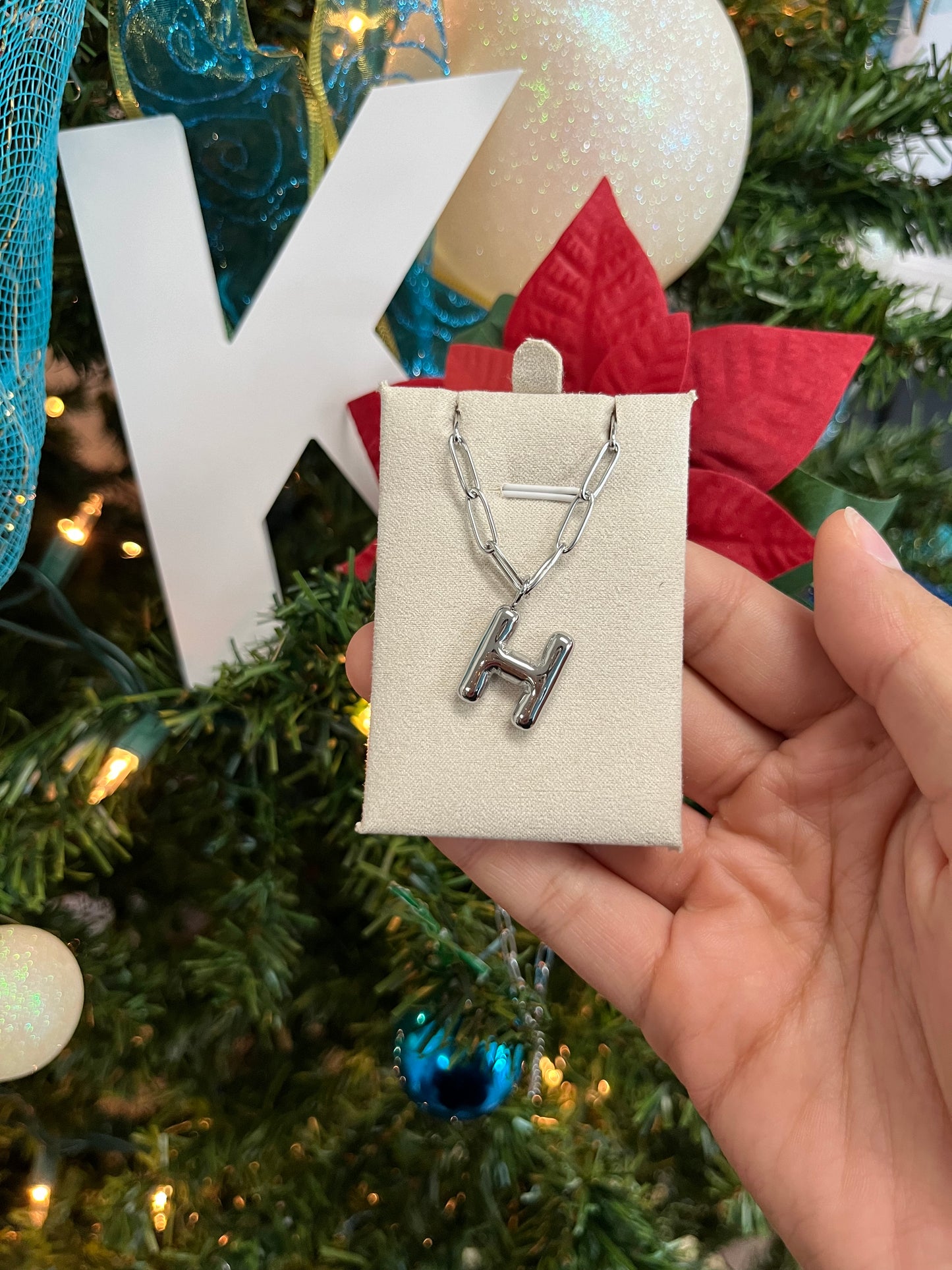Silver Initial Necklace