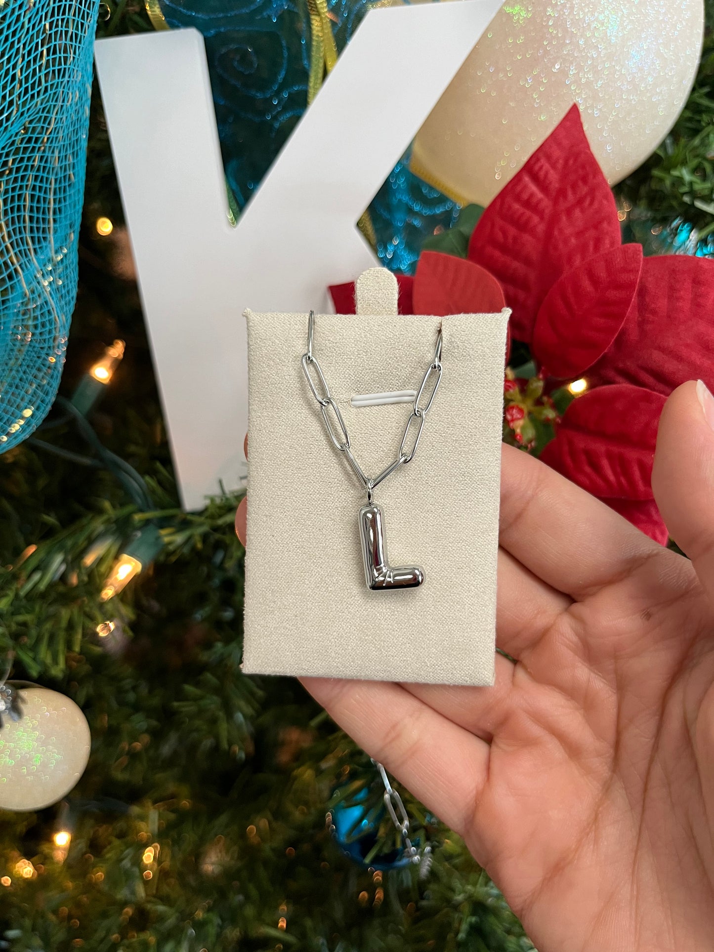 Silver Initial Necklace