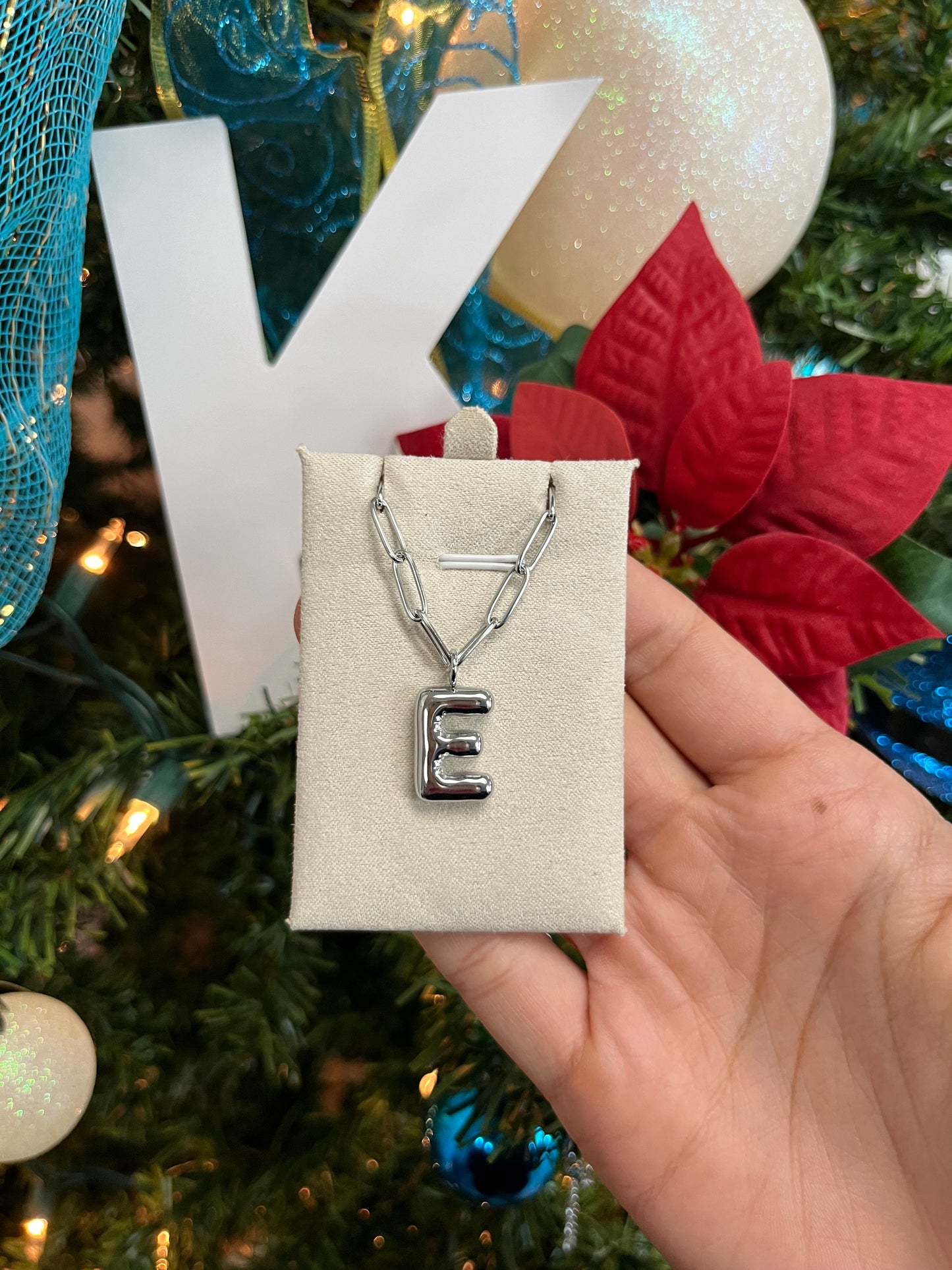 Silver Initial Necklace
