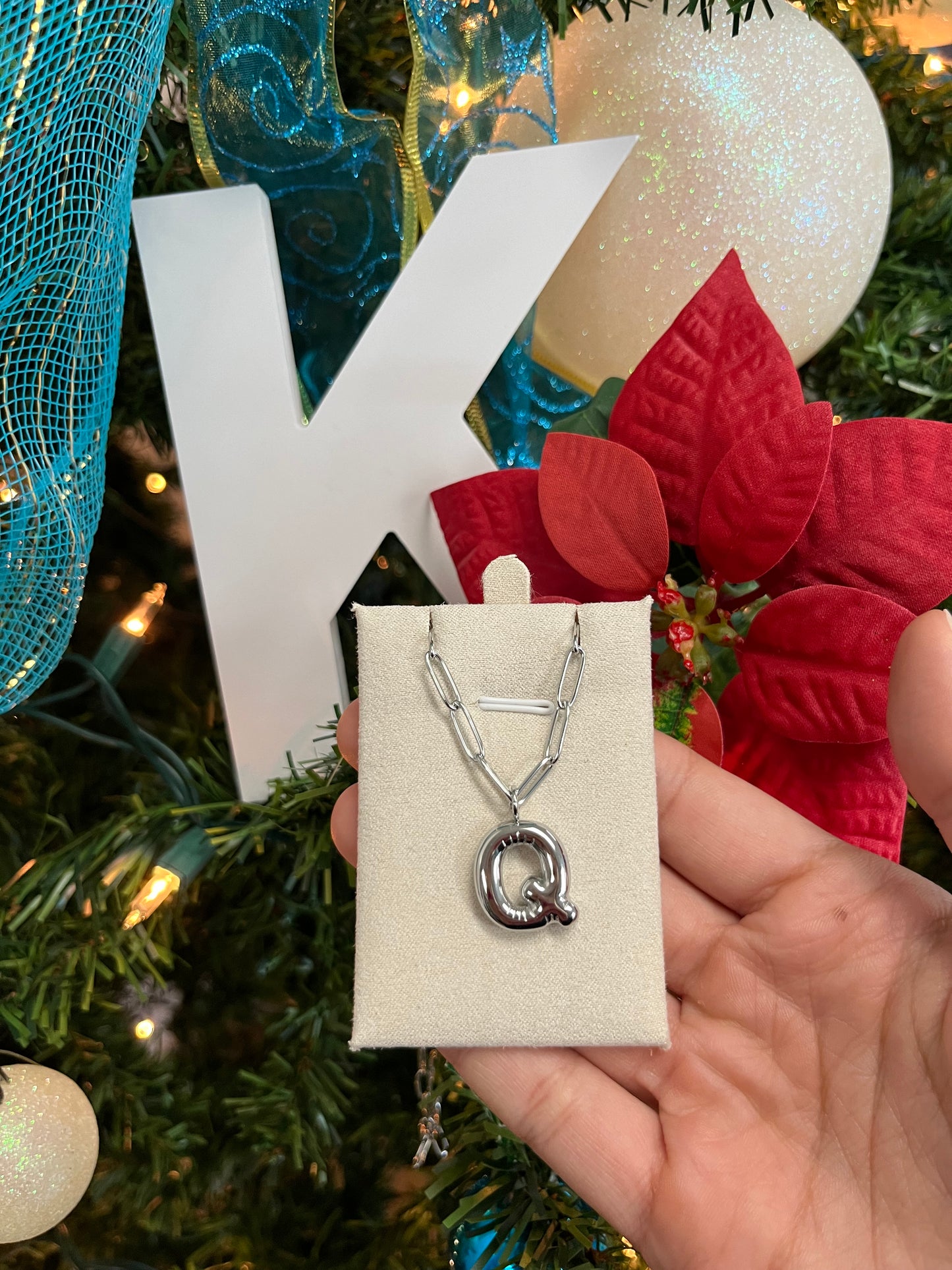 Silver Initial Necklace