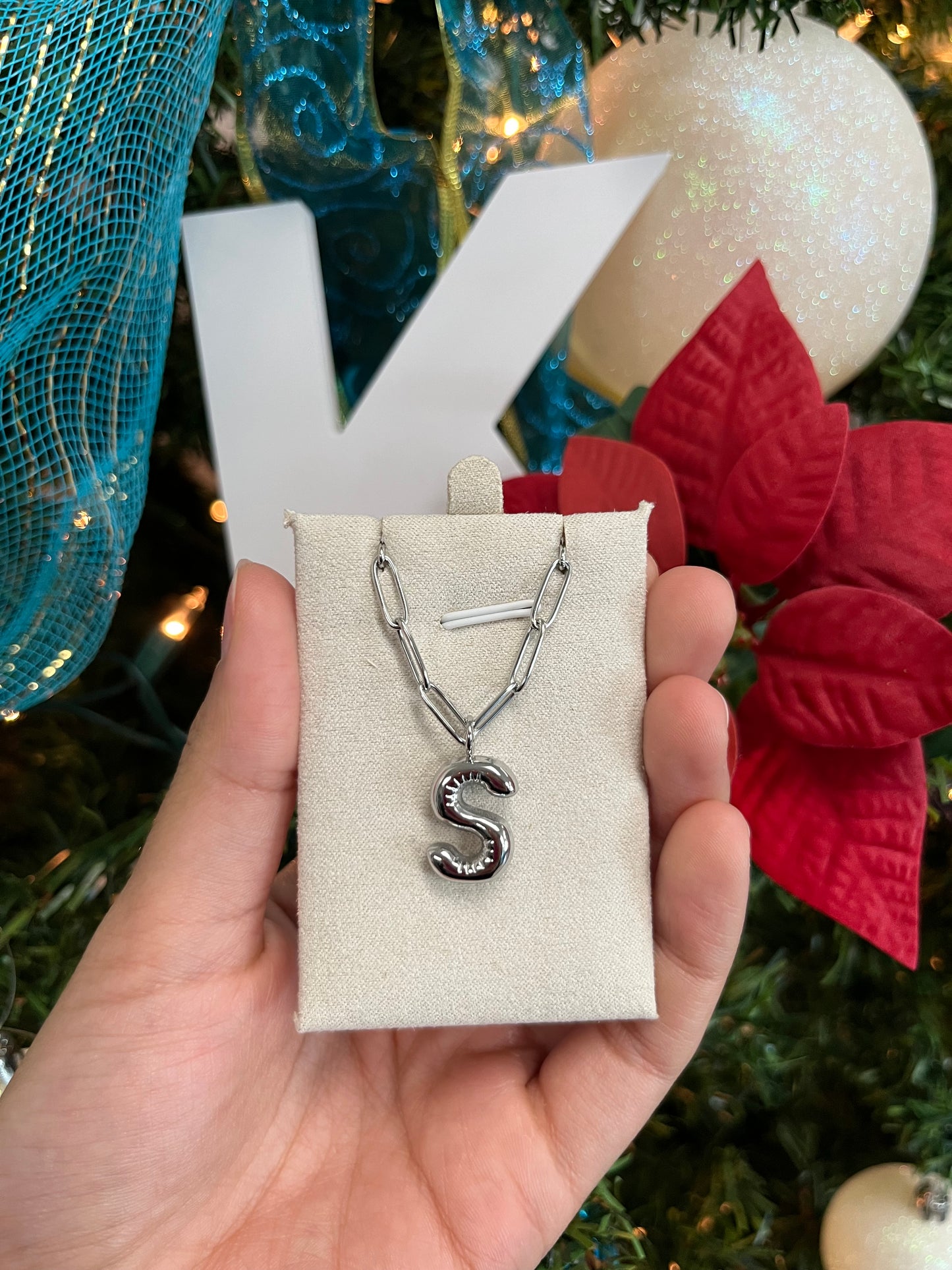 Silver Initial Necklace