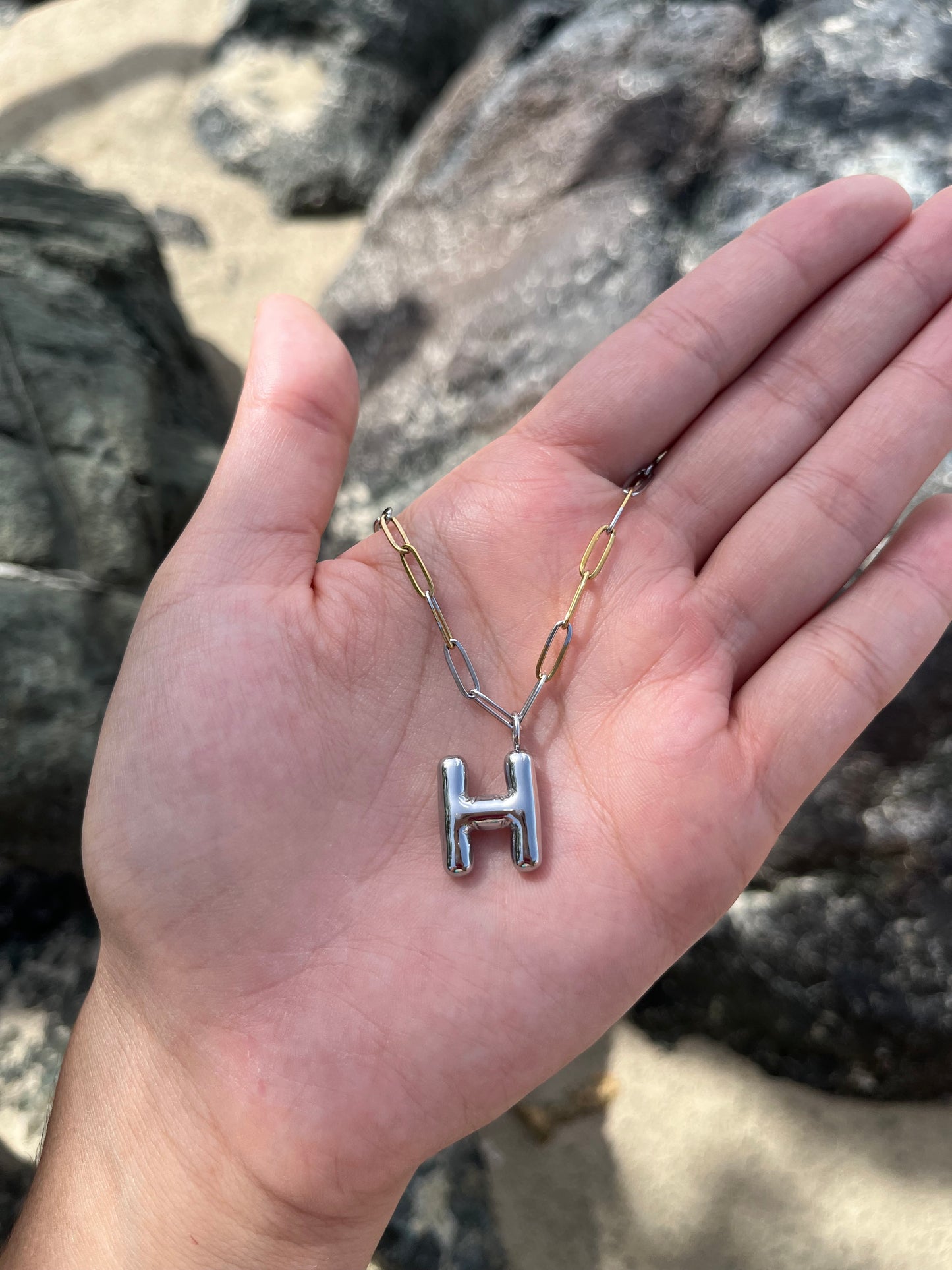 Silver Initial Necklace 2.0