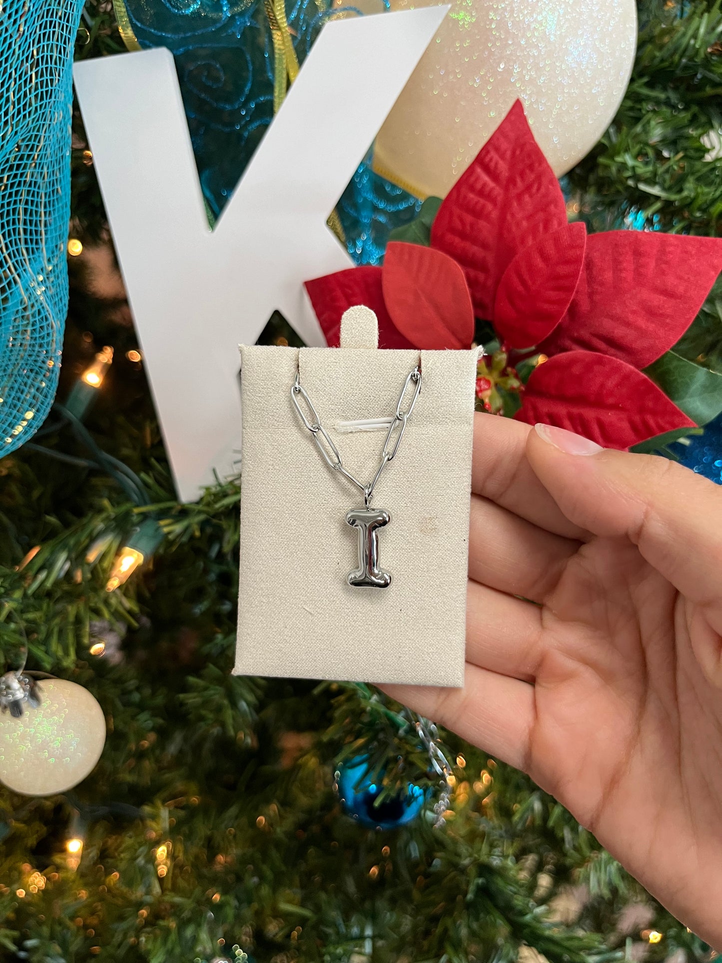 Silver Initial Necklace