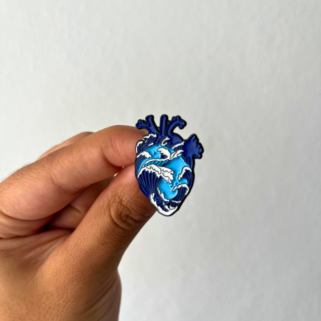 Ocean Heart Pin