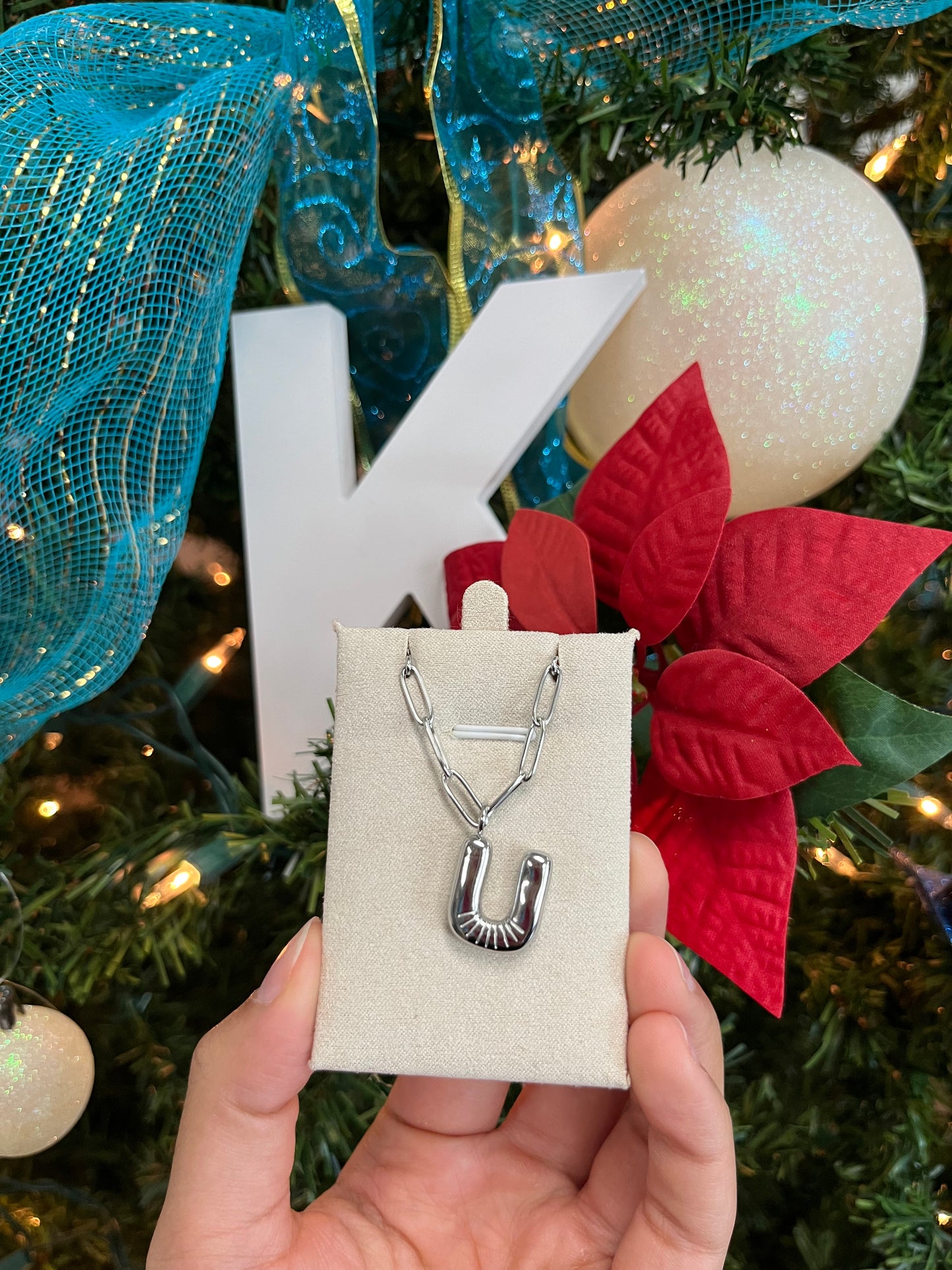 Silver Initial Necklace