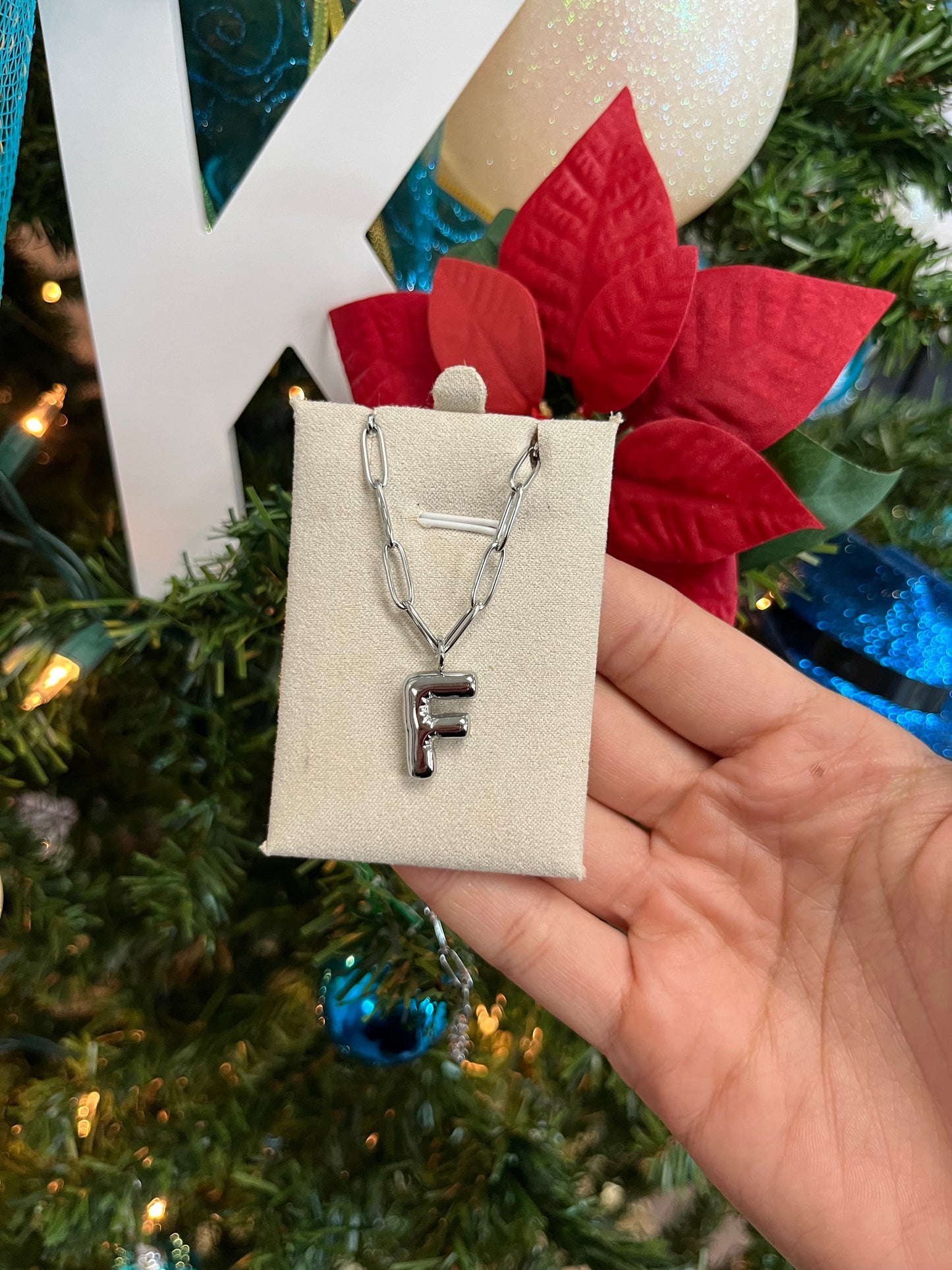 Silver Initial Necklace