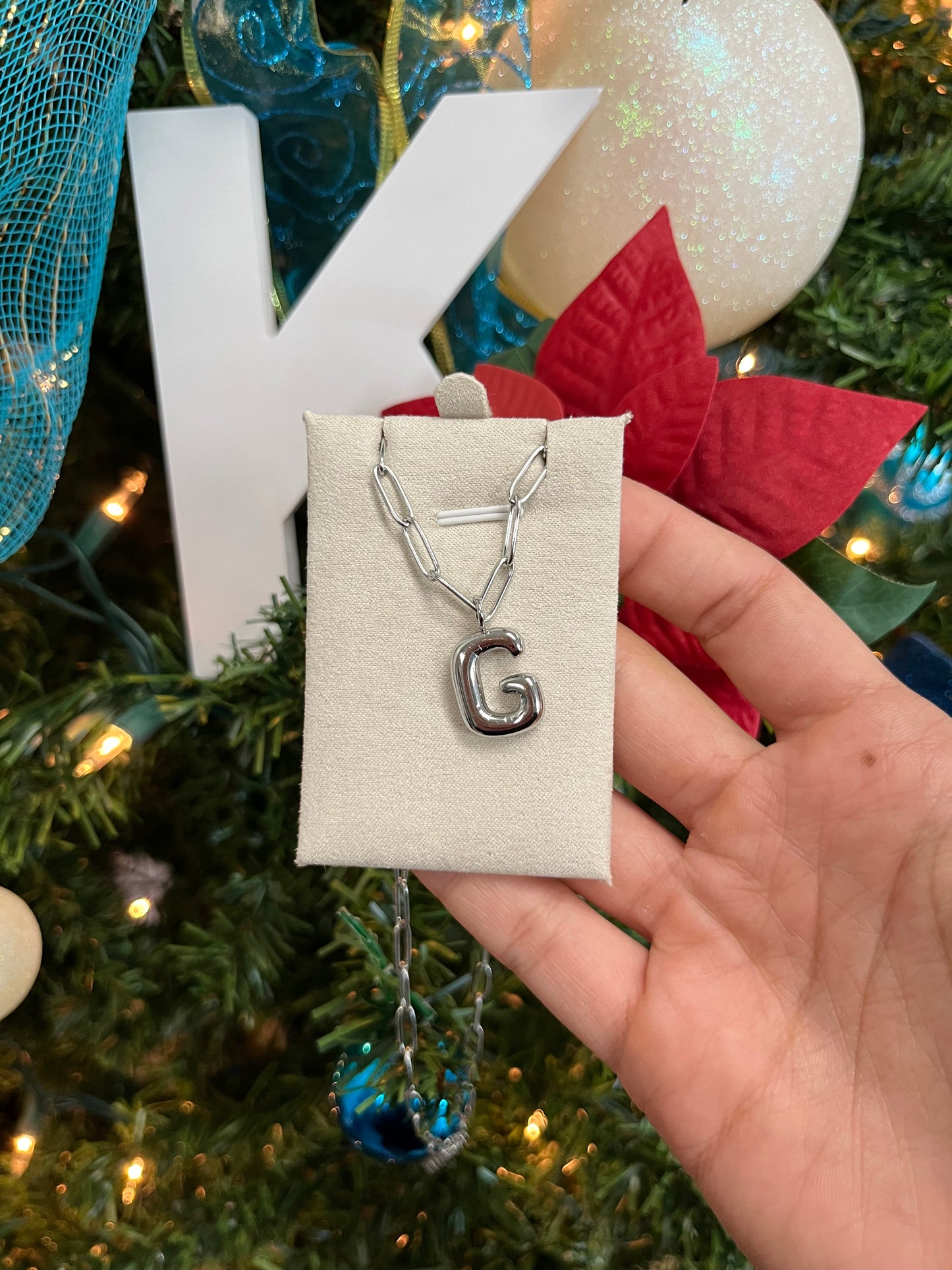 Silver Initial Necklace