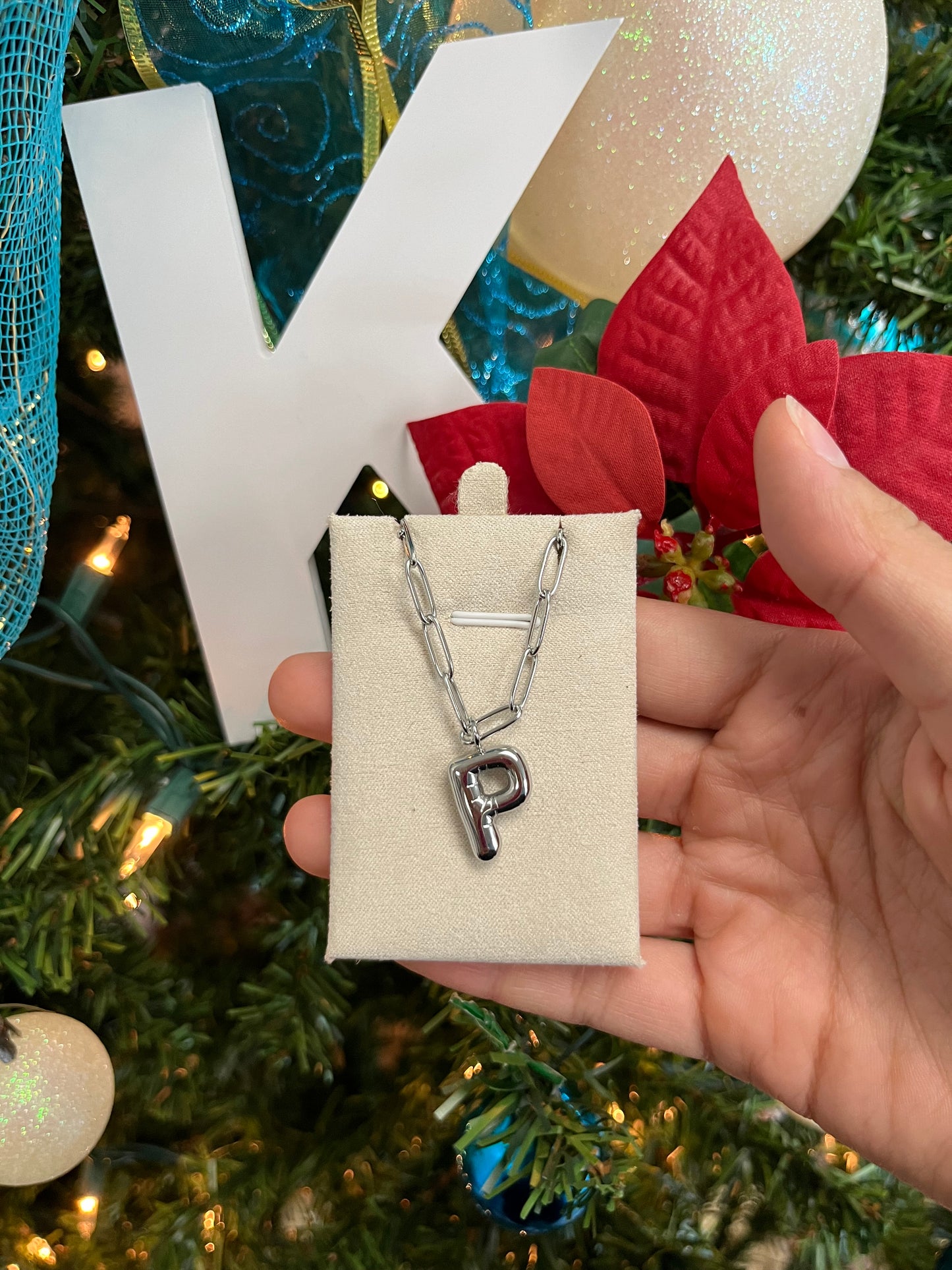 Silver Initial Necklace
