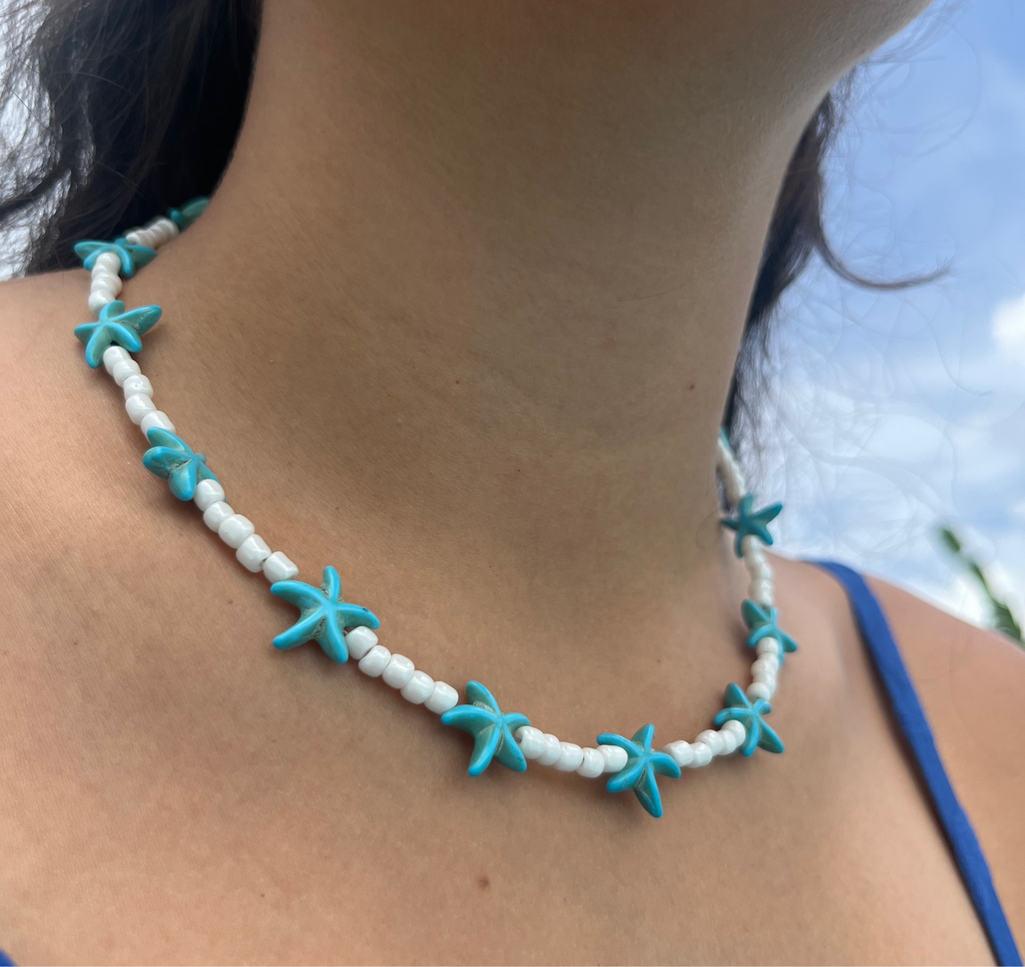 Star Fish Choker Blue