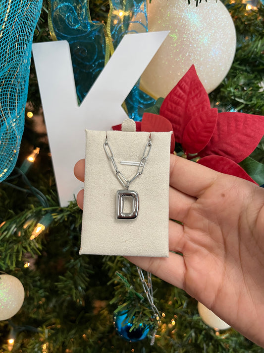 Silver Initial Necklace