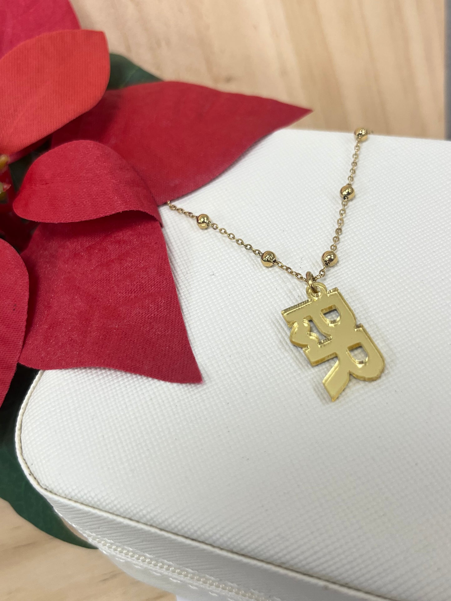 PR Gold Sign Necklace