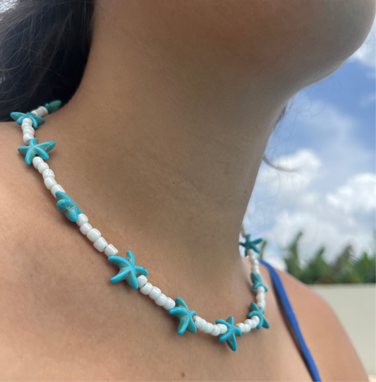 Star Fish Choker Blue