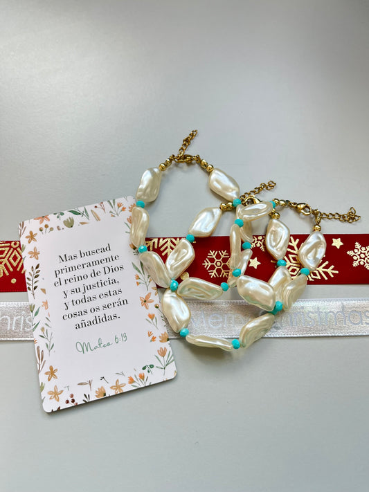 Blue Pearls Bracelet
