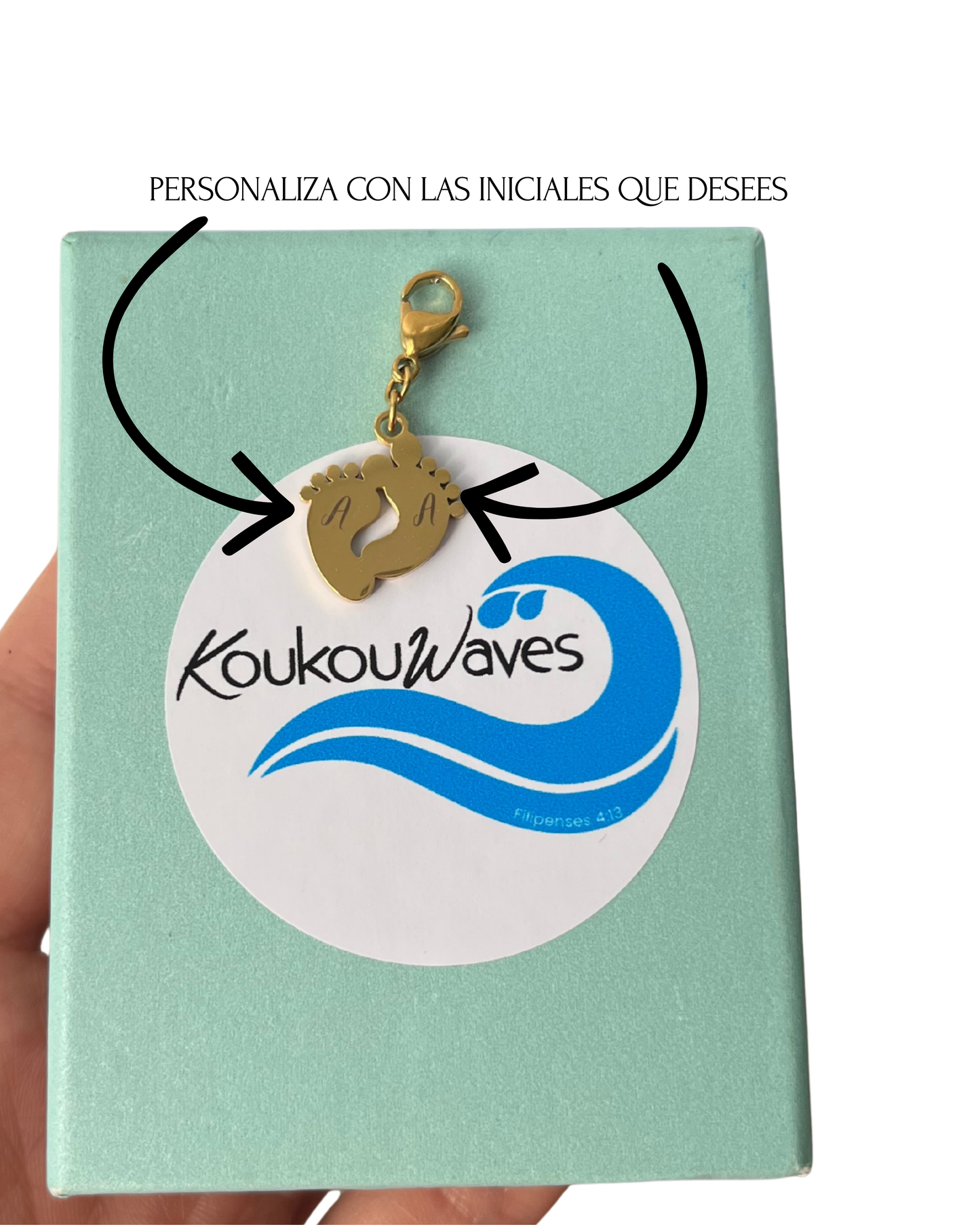 Charm personalizado con la inicial de tu bebé