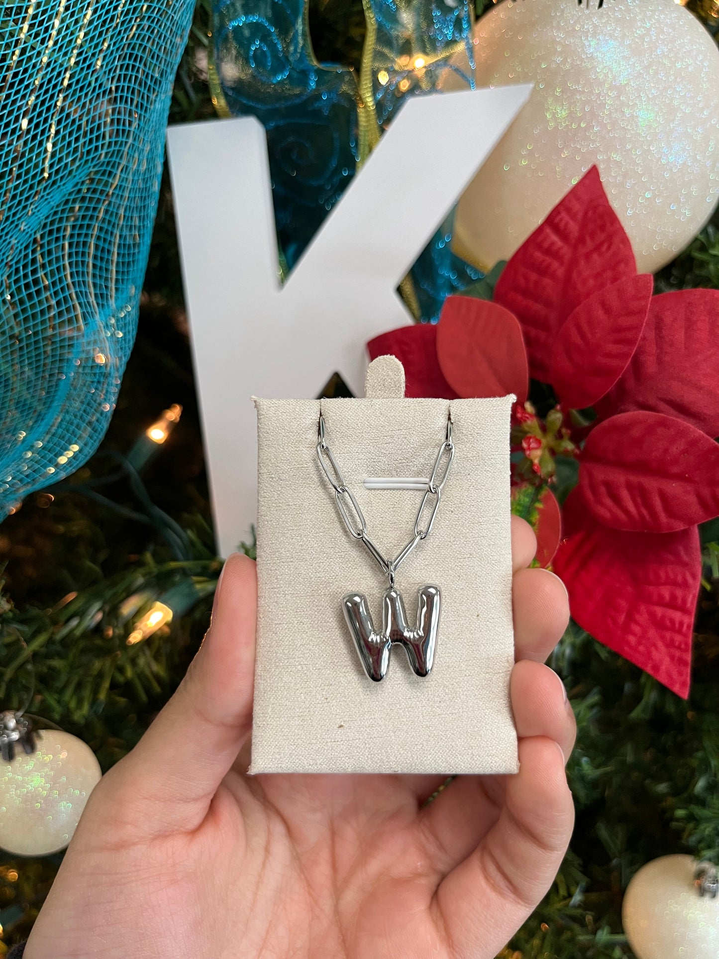 Silver Initial Necklace