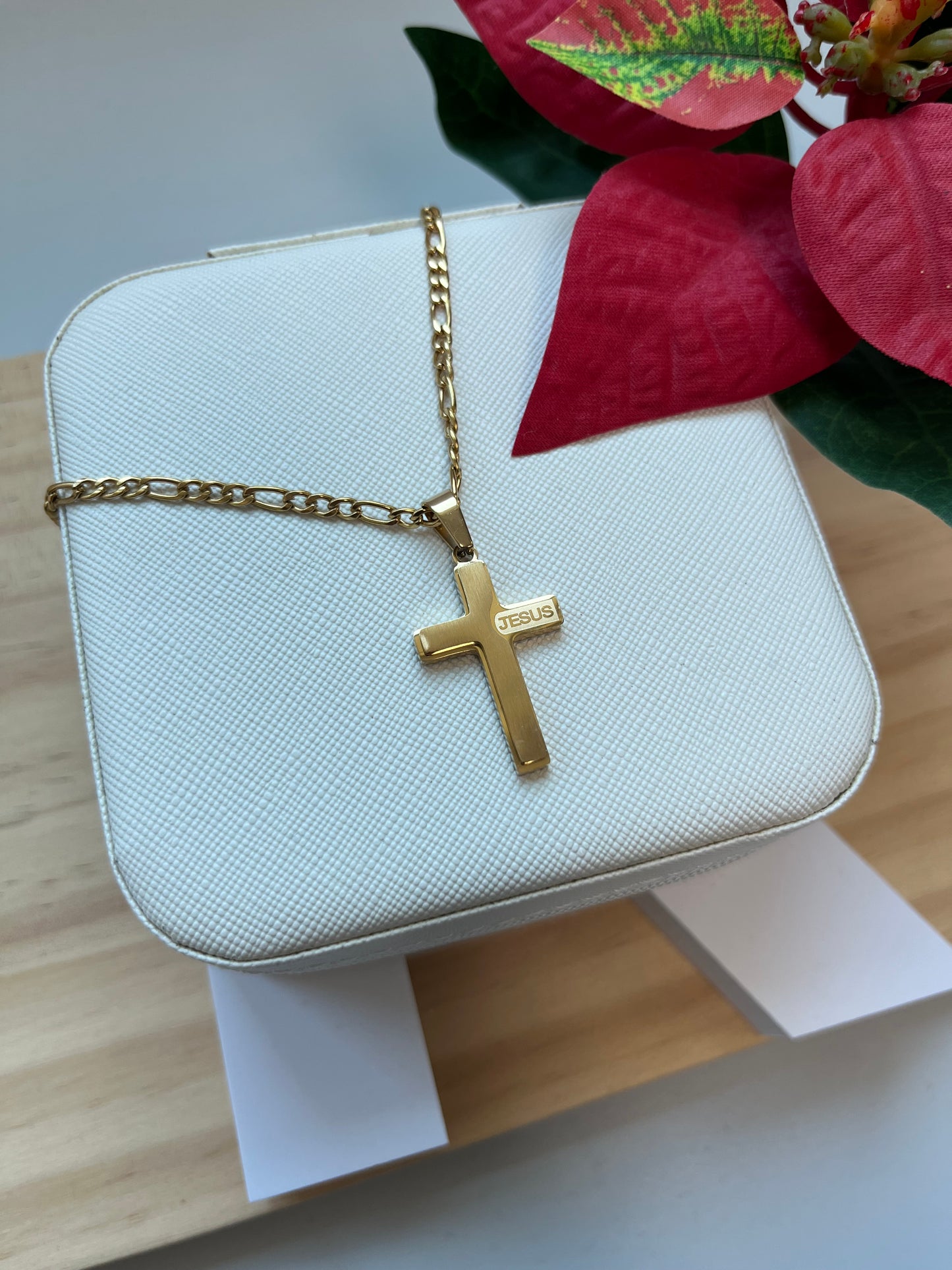 Jesus Golden Cross Necklace