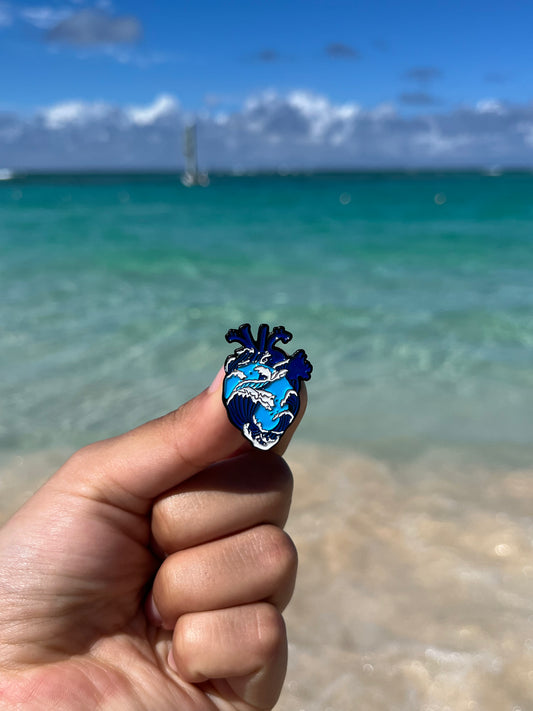 Ocean Heart Pin